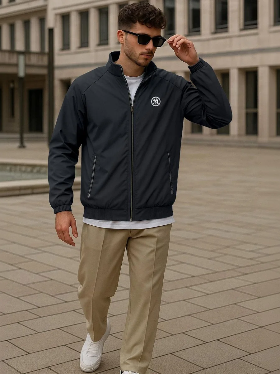 Buy FTX Men Windcheater Open Front Jacket With Embroidered -  - Apparel for Men