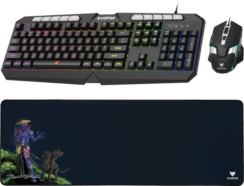 EVOFOX Deathray V2 3 in 1 Gaming Keyboard, Mouse and Ex...