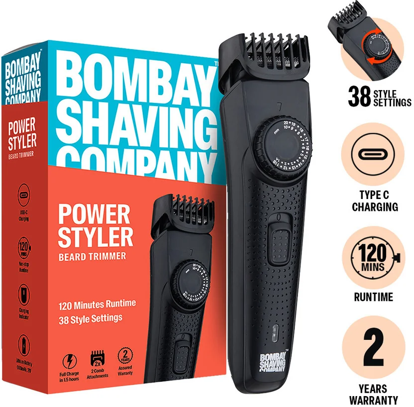 BOMBAY SHAVING COMPANY Flash Charging Men Beard Trimmer...