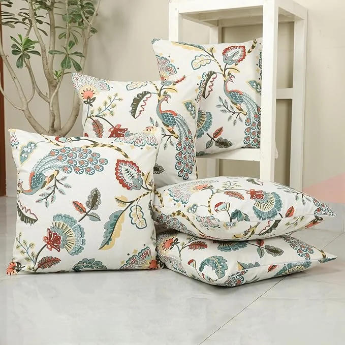 Clasiko Cotton Cushion Covers Set of 5; 16x16 Inches; Tulip Treats - Best Price ₹484 at Amazon