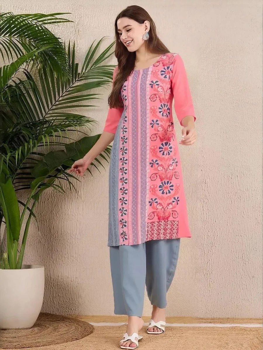 Women Ethnic Motifs Printed Crepe Kurta