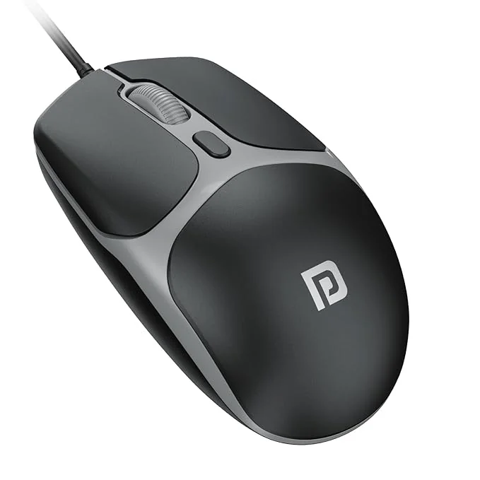 Portronics Toad 103 Wired Optical Mouse with 2400 DPI, Plug & Play, Ambidextrous, Hi-Optical Tracking, 1.5M Cable Length, 30 Lakhs Click Life, Ergonomic Mouse for Comfortable All-Day Grip (Black) - Best Price ₹189 at Amazon
