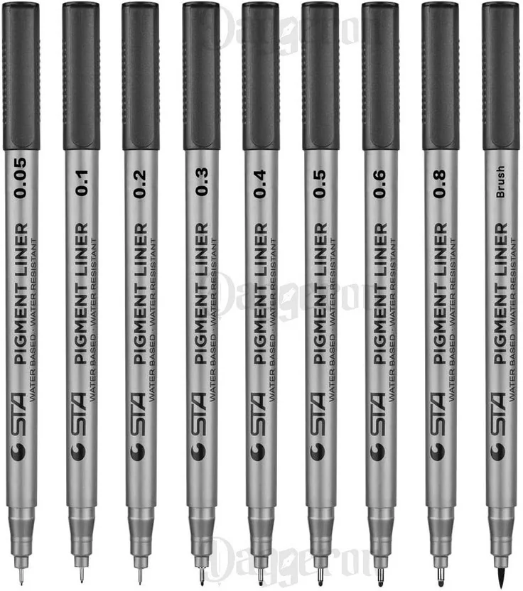 Daggeron Micro-Pen Fineliner, Pigment Liner Multiliner ...