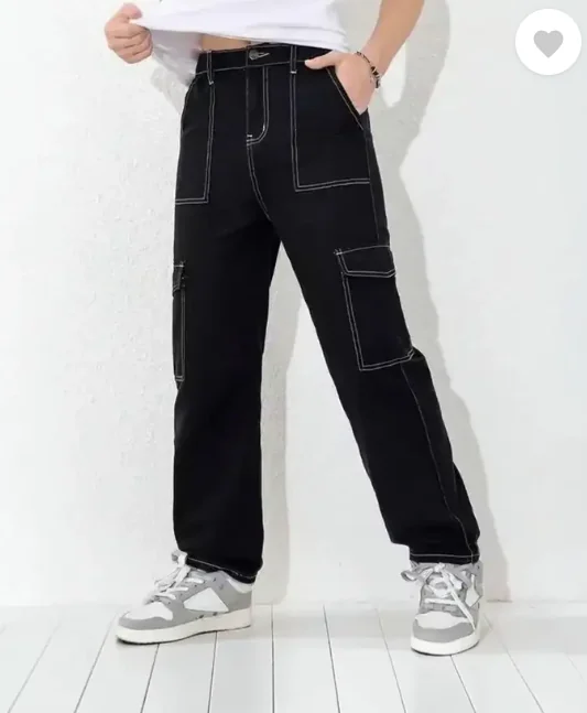 DENIM FIT Men Loose Fit Mid Rise Black Jeans - Best Price ₹395 at Flipkart
