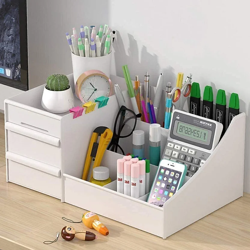 Mungat 7 Compartments Plastic Countertop Storage for Dr...