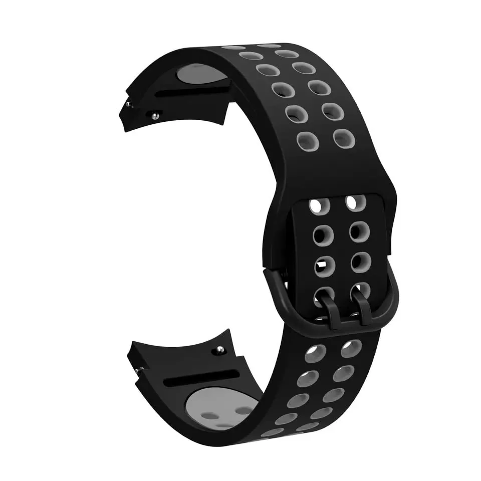20mm Watch 4 Sports Silicone Strap Compatible with Samsung Galaxy Watch 4, 40mm/42mm/44mm No Gap Strap Soft Silicone Replacement Band for Galaxy Watch 4