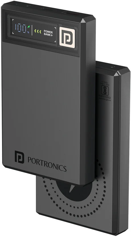 Portronics 10000 mAh 22.5 W Wired & Wireless Compact Po...