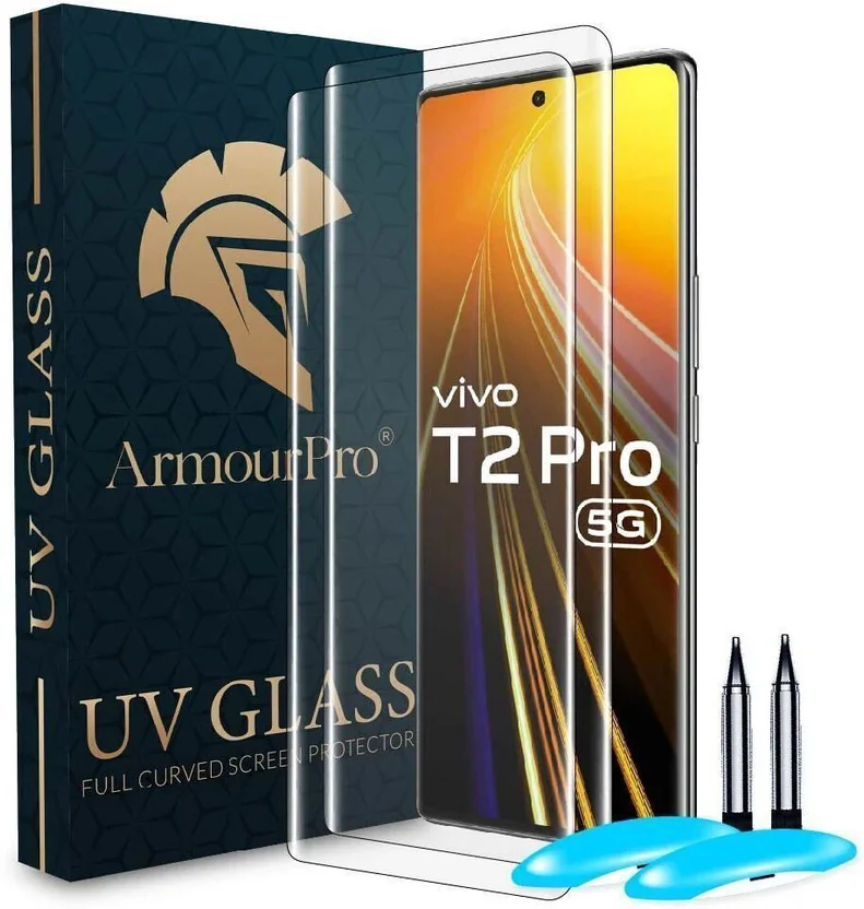 ArmourPro Edge To Edge Tempered Glass for Vivo T2 Pro, ...