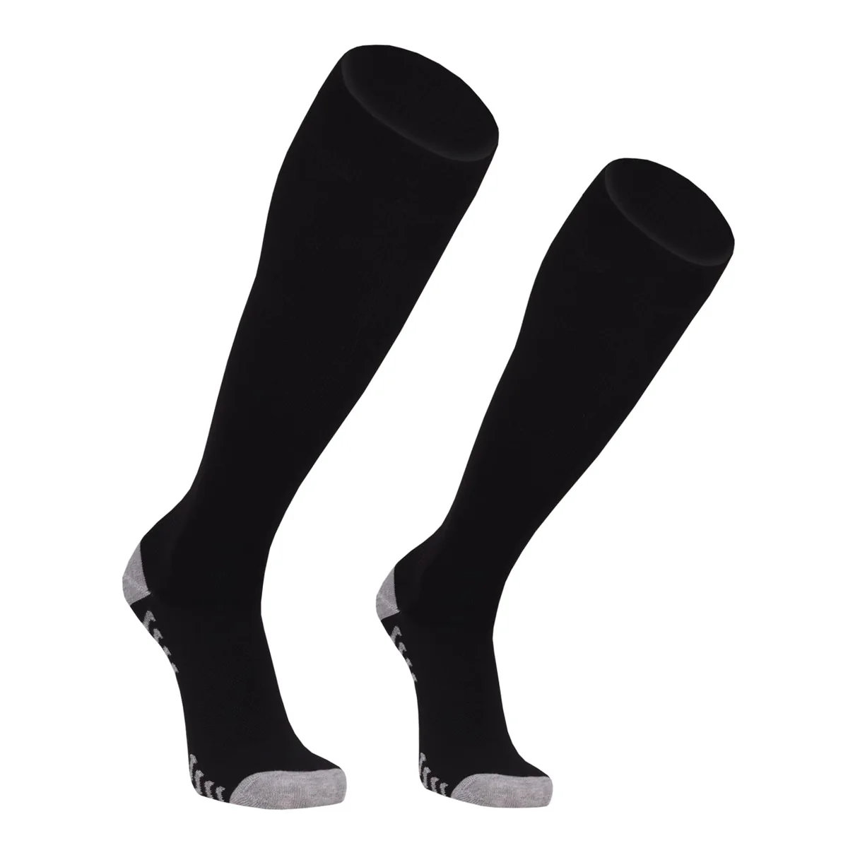 Football Socks for Men & Women | Knee Length Sports Stockings | Odour-Free Cushioned Sole | Anti-Slip & Blister Protection | Combed Cotton | Superior Grip | Black, Blue, Red