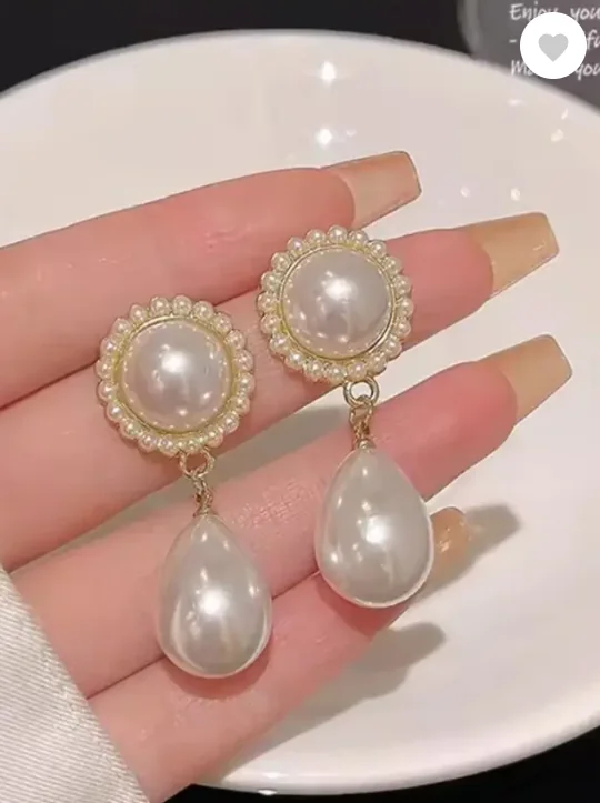AKISON JEWELS Tear Drop Pearl Earrings Korean Earrings For Women Girls Western Earring Pearl Alloy Earring Set, Drops & Danglers - Best Price ₹155 at Flipkart