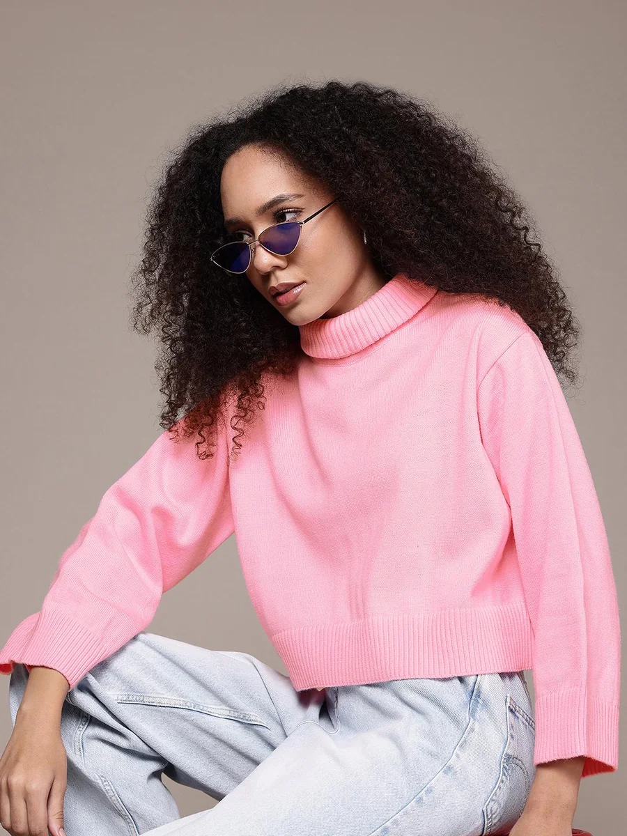Roadster The Lifestyle Co. Turtle Neck Crop Pullover