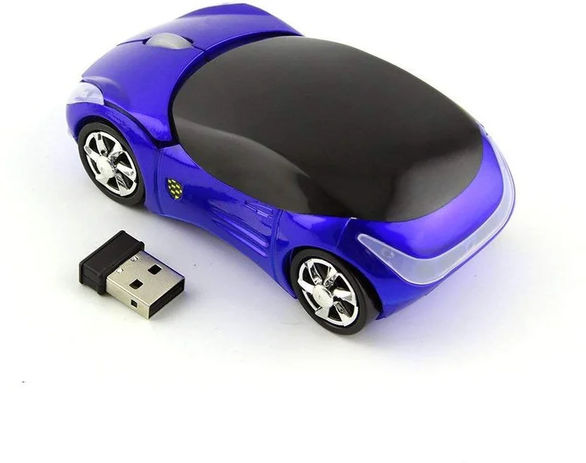 microware Cool Sport Car Shaped Mouse 2.4GHz Wireless C...