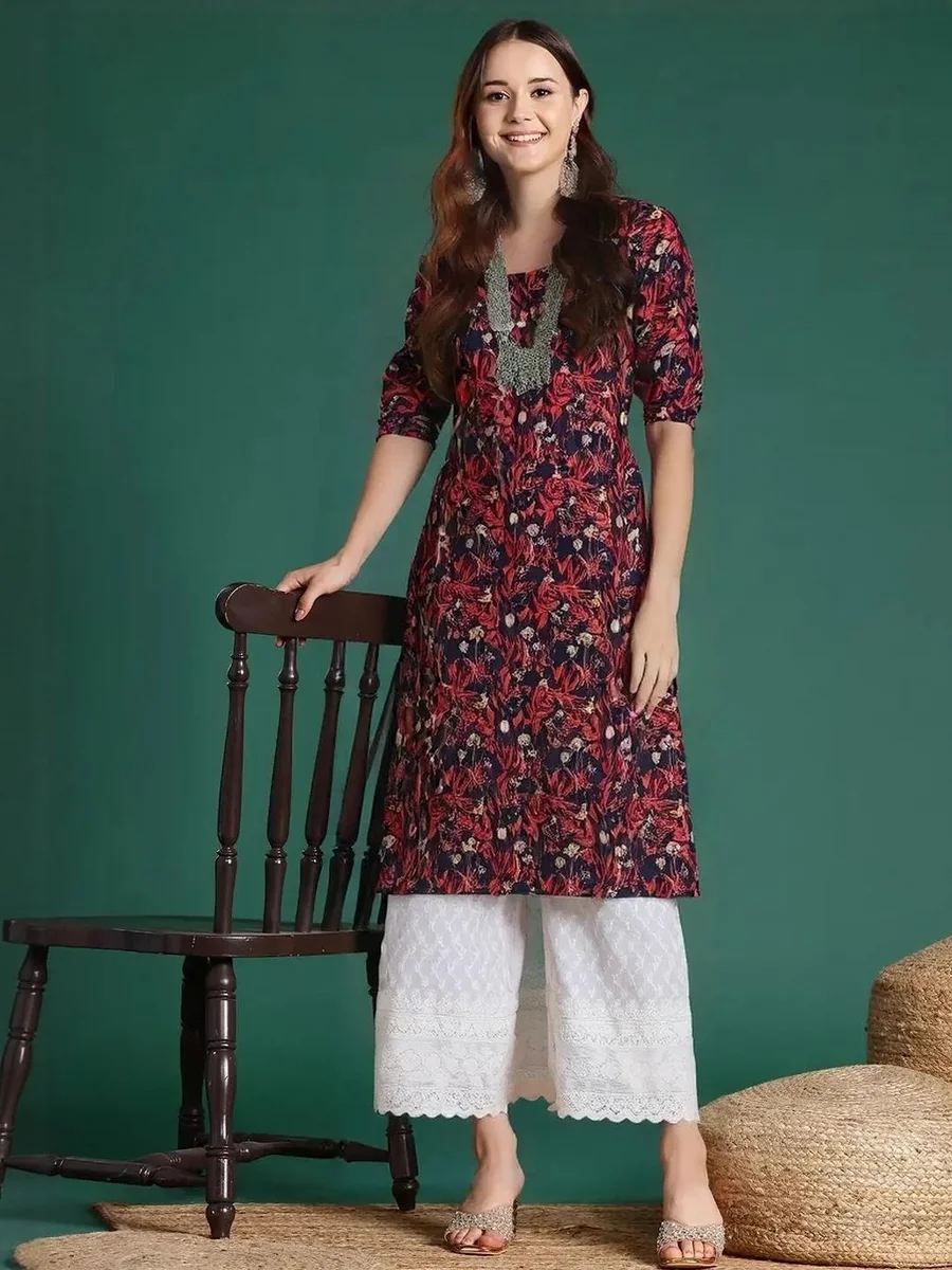 Women Ethnic Motifs Printed Crepe Kurta