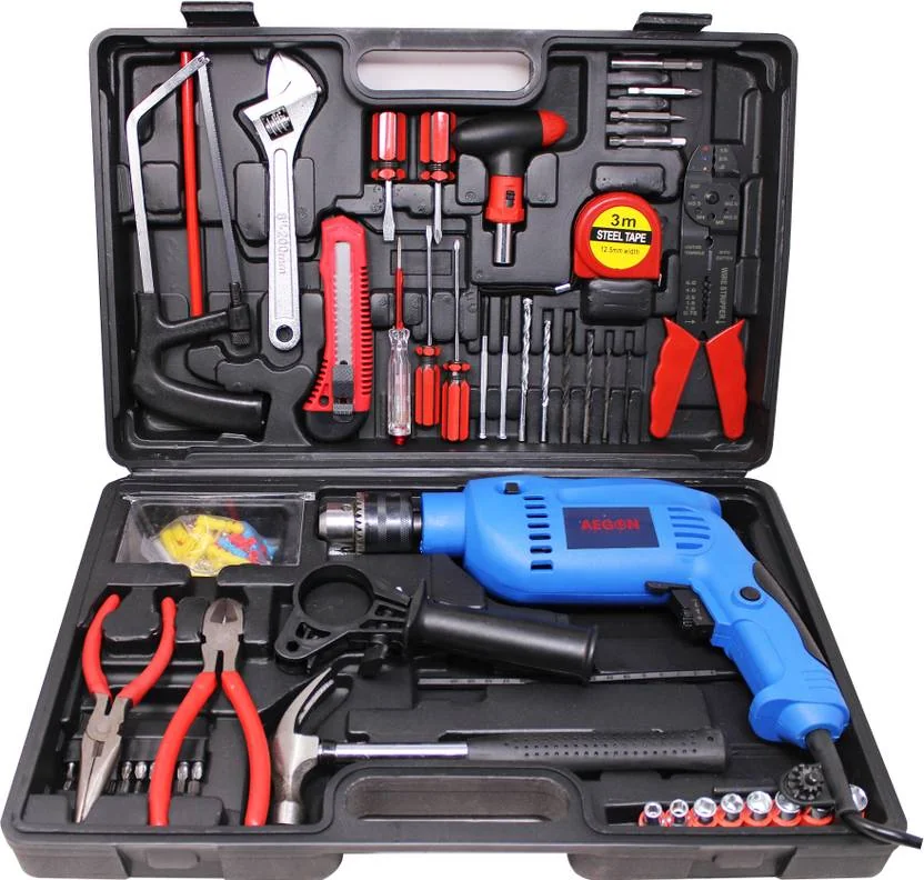 AEGON ADM13-Blue All-in-One 13mm Drill Machine, 750W, 2 Modes for Home DIY Power & Hand Tool Kit  (121 Tools) - Best Price ₹3646 at Flipkart