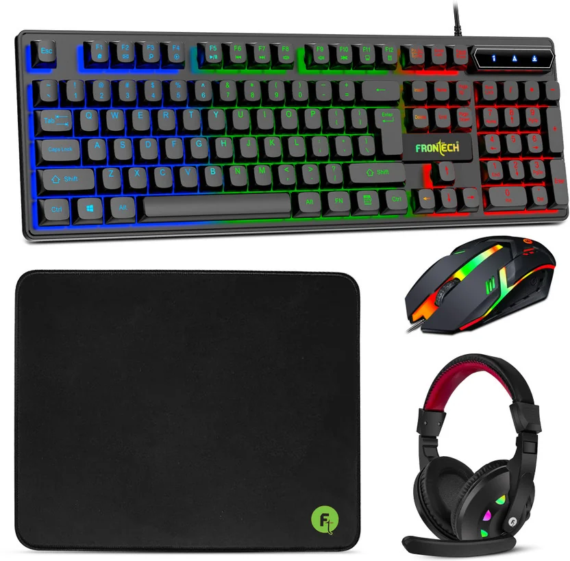 Frontech Dragon Warrior 4 in 1 Gaming (Keyboard + Mouse...