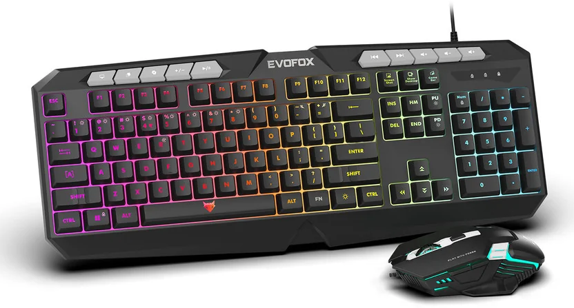 EVOFOX Deathray V2 RGB Gaming Keyboard and Mouse Combo ...
