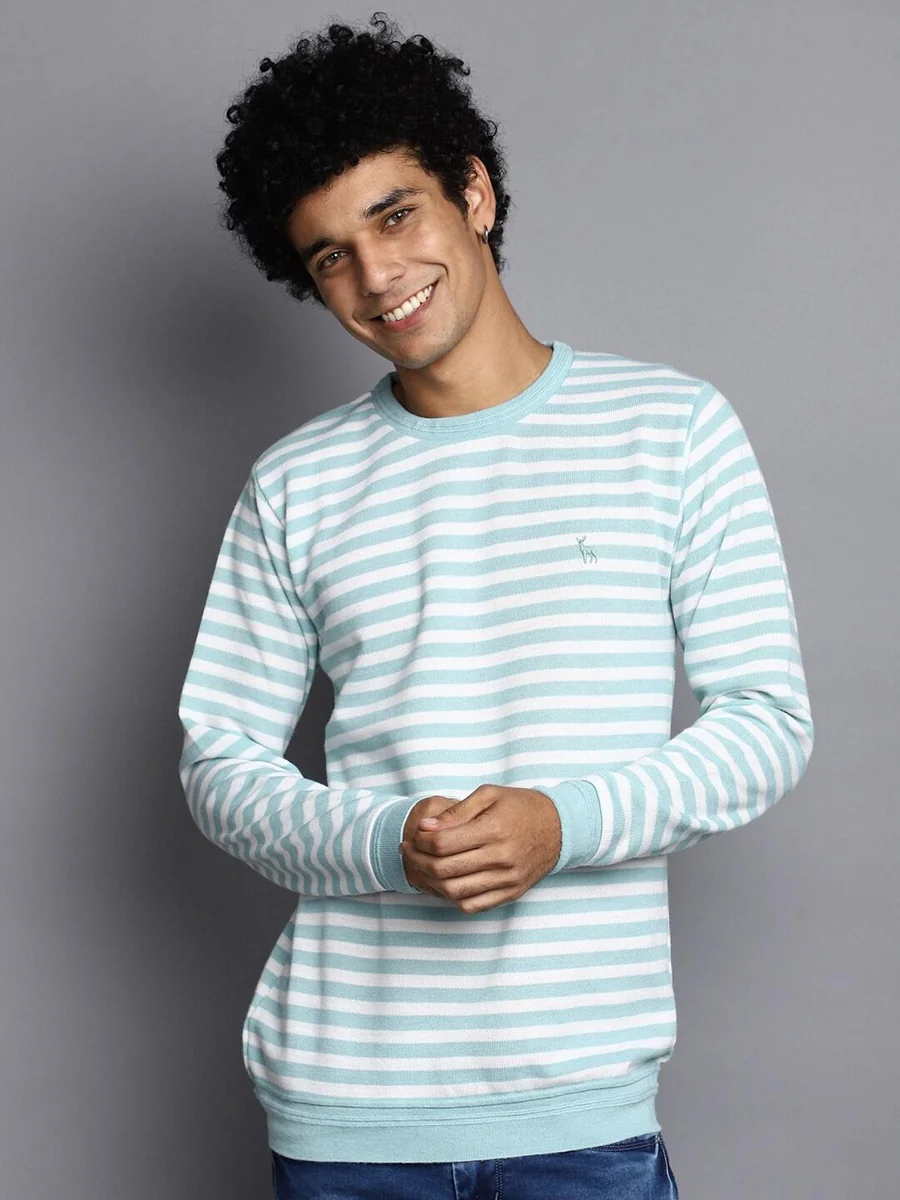 V-Mart Striped Round Neck Cotton Pullovers - Best Price ₹349 at Myntra