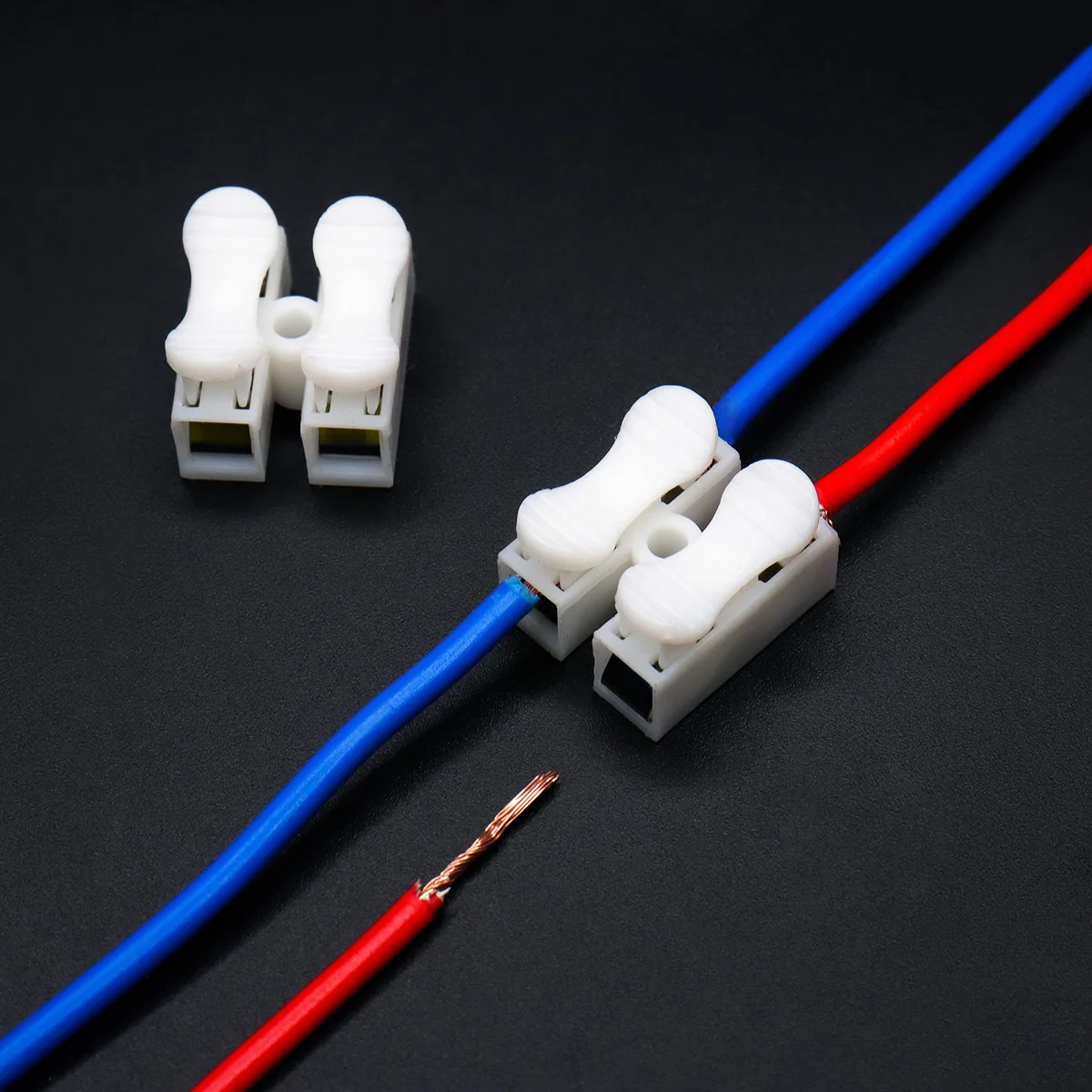 Electronicspices PACK OF 10 Cable Connector Clamp Spring Connector Terminal Block FOR Wire LED Strip Light Wire Connecting