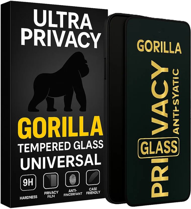 Gorilla Ultra Privacy Edge To Edge Tempered Glass for v...