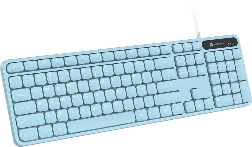Portronics Ki-Pad 3 USB Wired Keyboard, Noise-free Typi...