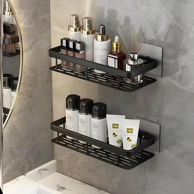 Bathroom Organiser Without Drill Bathroom Shelves & Accessories Bathroom Organiser Self Adhesive Bathroom Shelf Bathroom Racks and Shelves Stand(Pack of 1) - Best Price ₹399 at Amazon