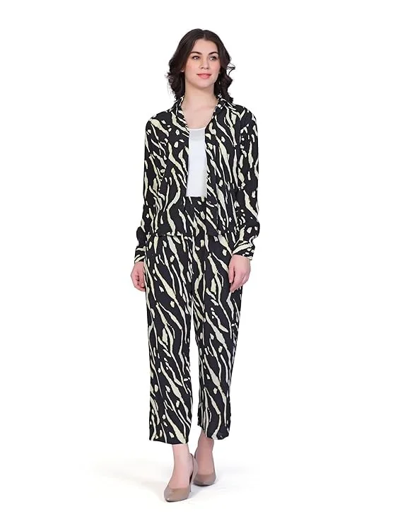 Purple & Pink Cotton Crinkle Printed Shirt & Pajama Cord Set for Women - Best Price ₹299 at Amazon