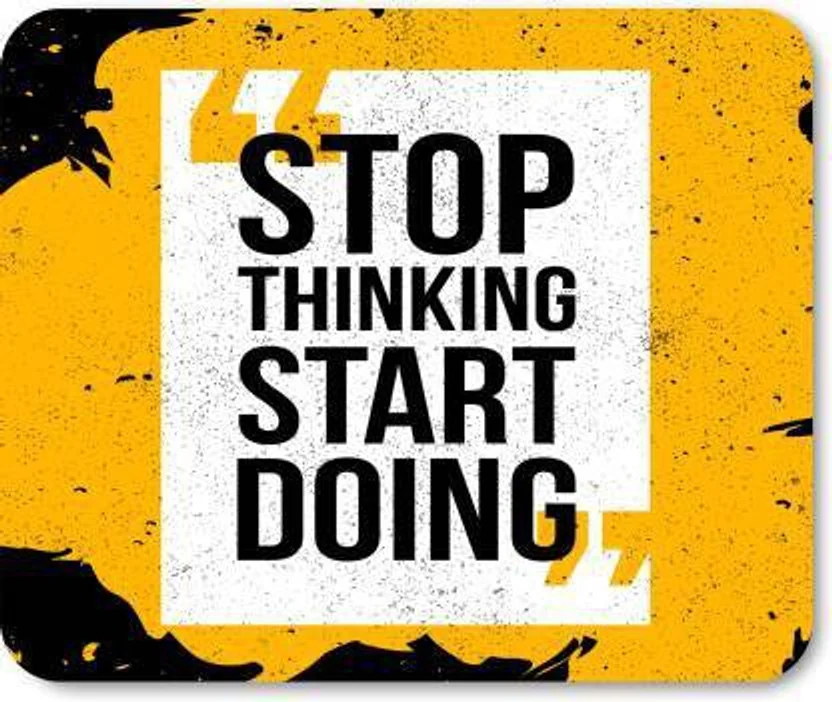ZORI STOP THINKING START DOING Printed Mouse Pad for Ga...