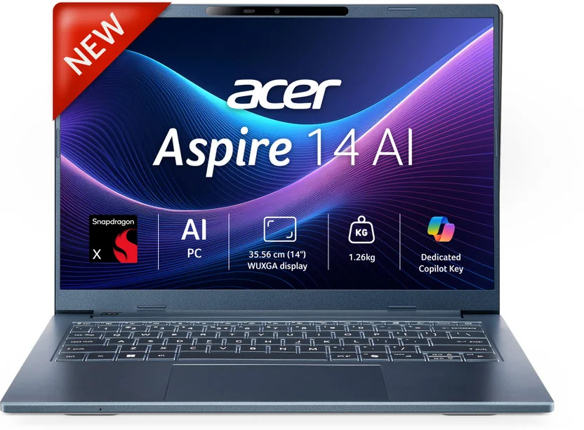 Acer Aspire 14 AI Snapdragon X - (16 GB/512 GB SSD/Windows 11 Home) A14-11M Thin and Light Laptop