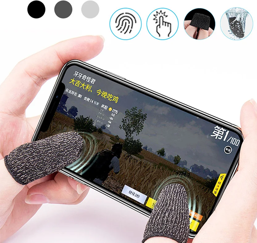IDM Mobile Finger Sleeve Cots Sweat Proof Gloves Phone ...