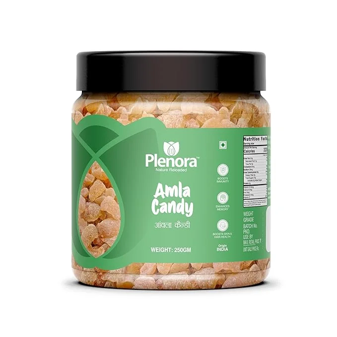 PLENORA Amla Candy 250g | Dry Gooseberry Candy | Sweet & Sour Taste | Rich in Antioxidants & Vitamin C | Healthy Snack - Best Price ₹97 at Amazon