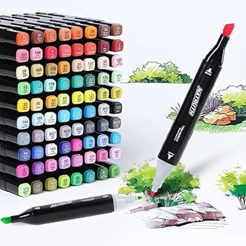 PRYFIL Dual Tip Alcohol Markers Vibrant Colors for Arti...