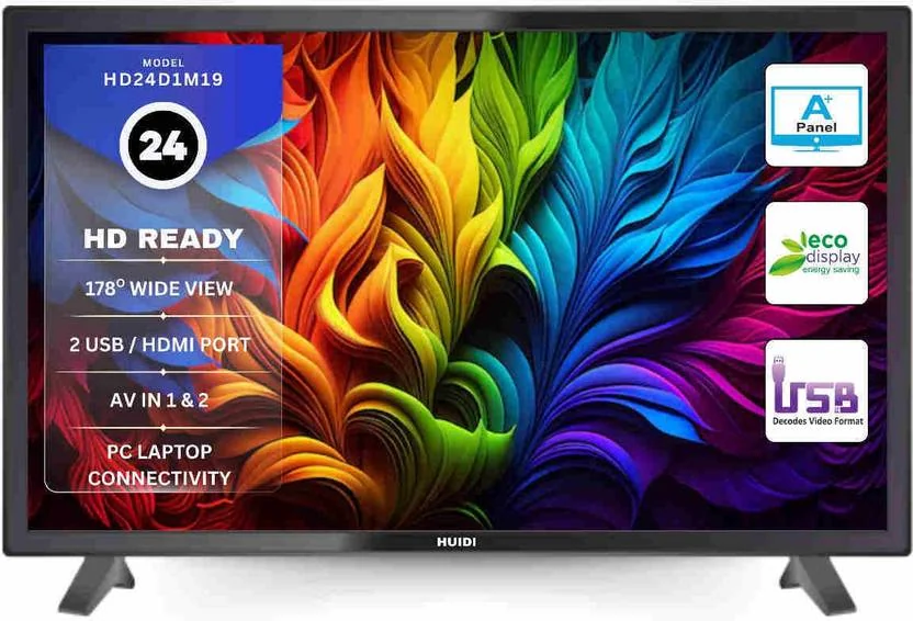 HUIDI 60 cm (24 inch) HD Ready LED TV  (HD24D1M19) - Best Price ₹4799 at Flipkart