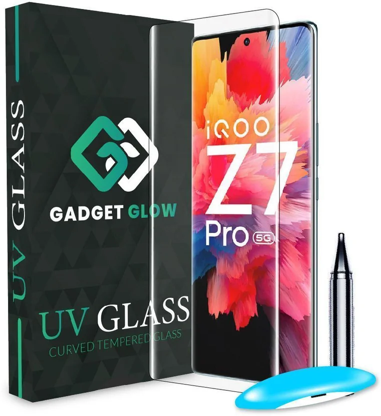 Gadget Glow Edge To Edge Tempered Glass for IQOO Z7 Pro...