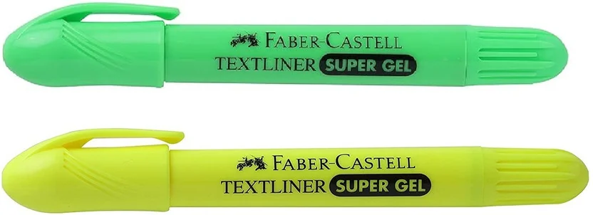 FABER-CASTELL Super gel Highlighters Pack Of 2(yellow,g...