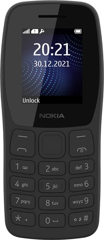 Nokia 105 Classic Single Sim Keypad Phone, Without Charger