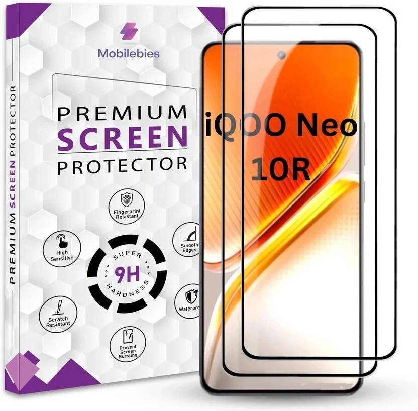 Mobilebies Tempered Glass Guard for iQOO Neo 10R Premiu...