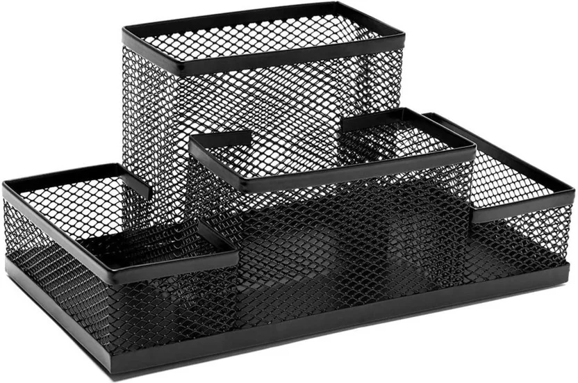 Goodwill Tech 4 compartment Metal Mesh Desktop Organize...