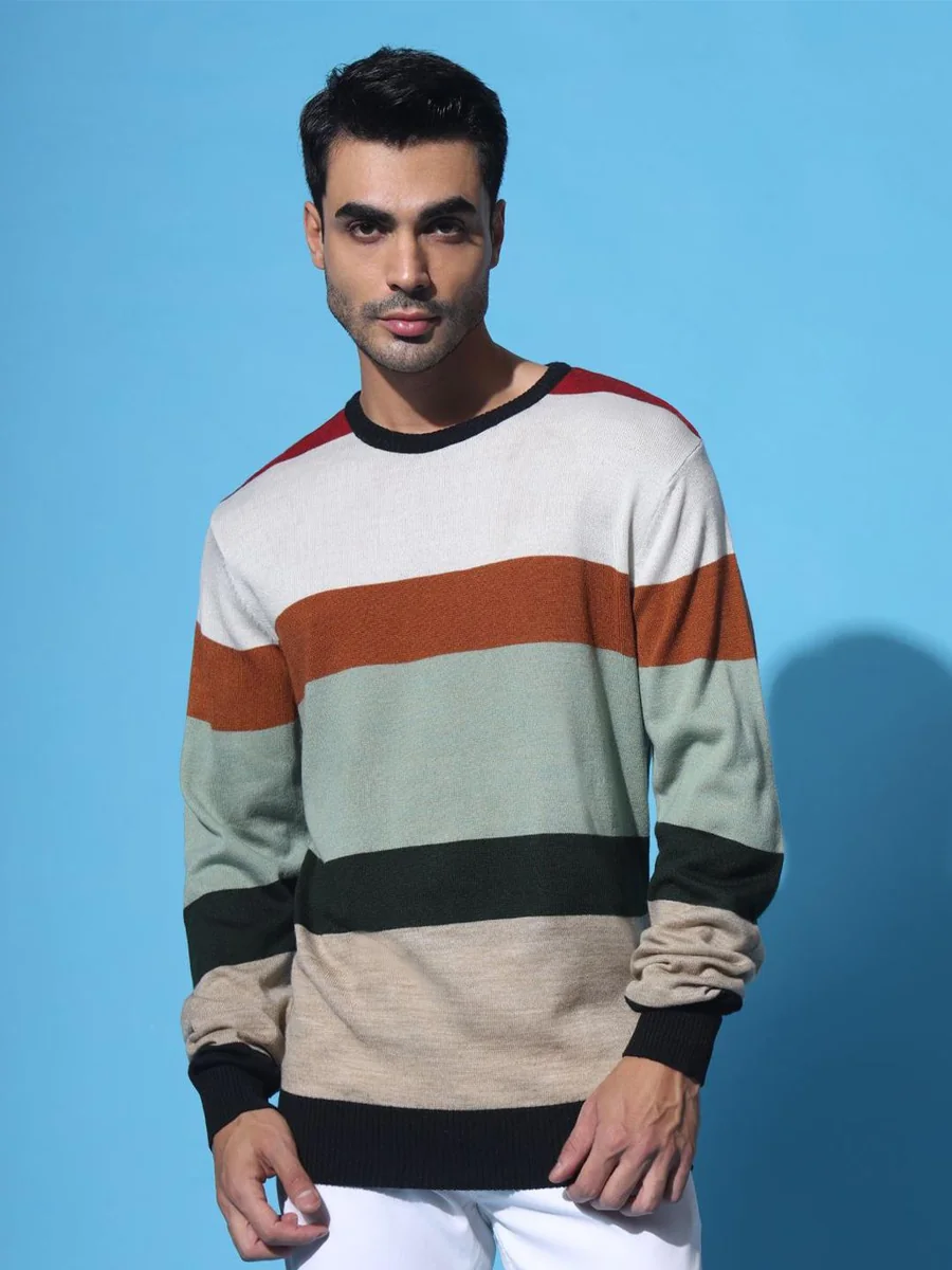 Roadster he Lifestyle Co Self Design Pullover - Best Price ₹1999 at Myntra