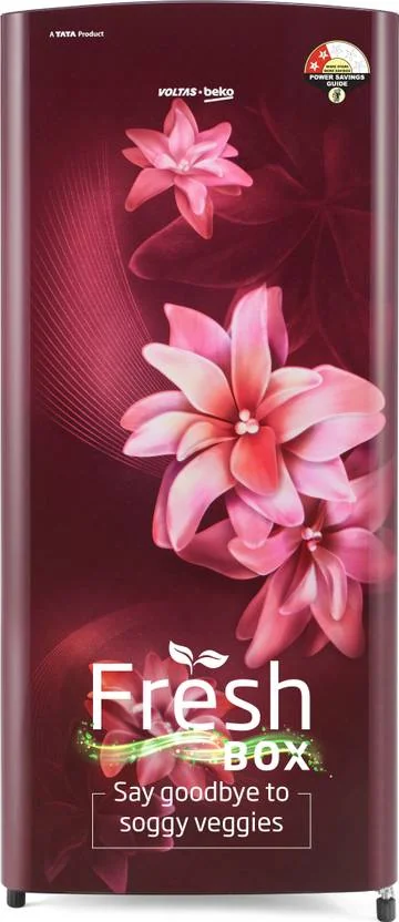 Voltas Beko 183 L Direct Cool Single Door 2 Star Refrigerator  (Stella Wine, RDC215D/S0WSR0M0000GO) - Best Price ₹12190 at Flipkart