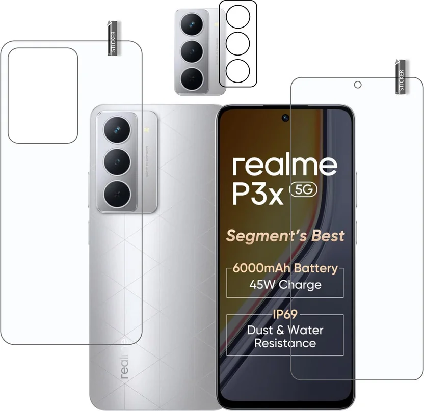 GARUDA GLASS Front and Back Screen Guard for REALME P3x...