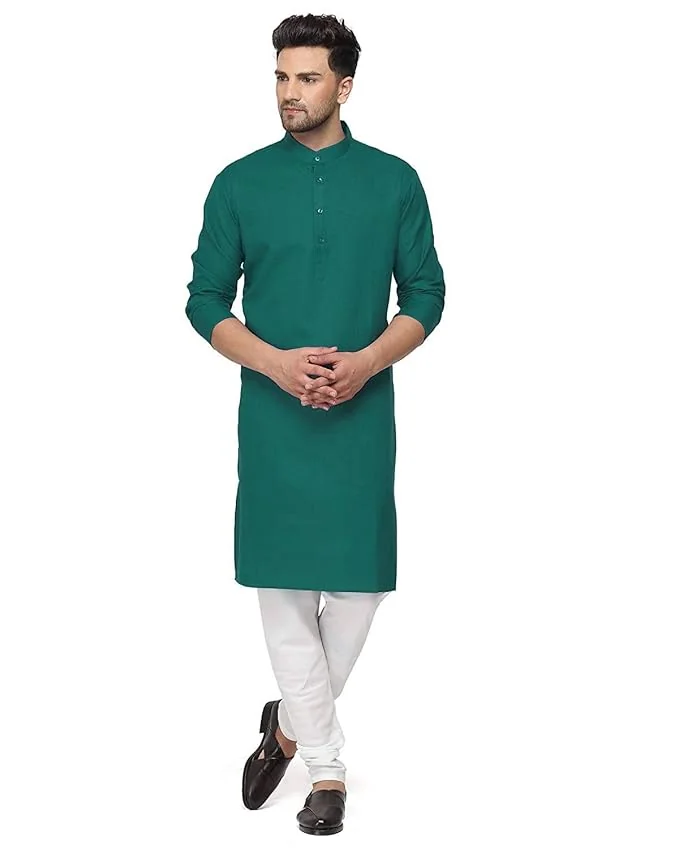 Gauri Laxmi Enterprise Men's Cotton Blend Solid Straight Kurta Only - Best Price ₹149 at Amazon