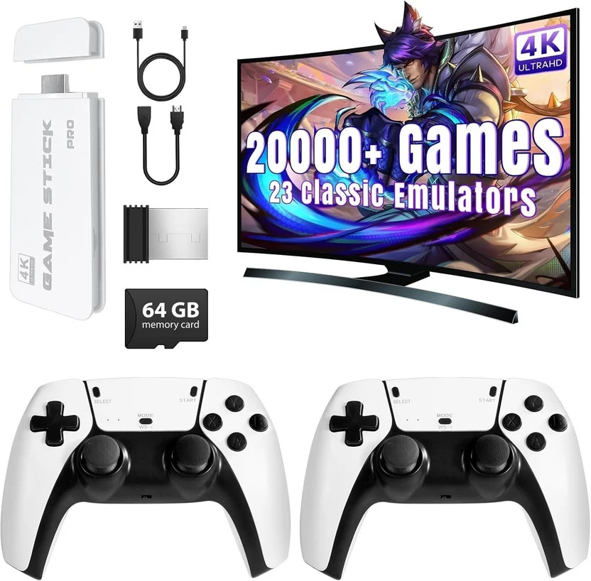 SHAILRON M15 2.4GHz Wireless TV Game,9+ Emulators, 20,0...