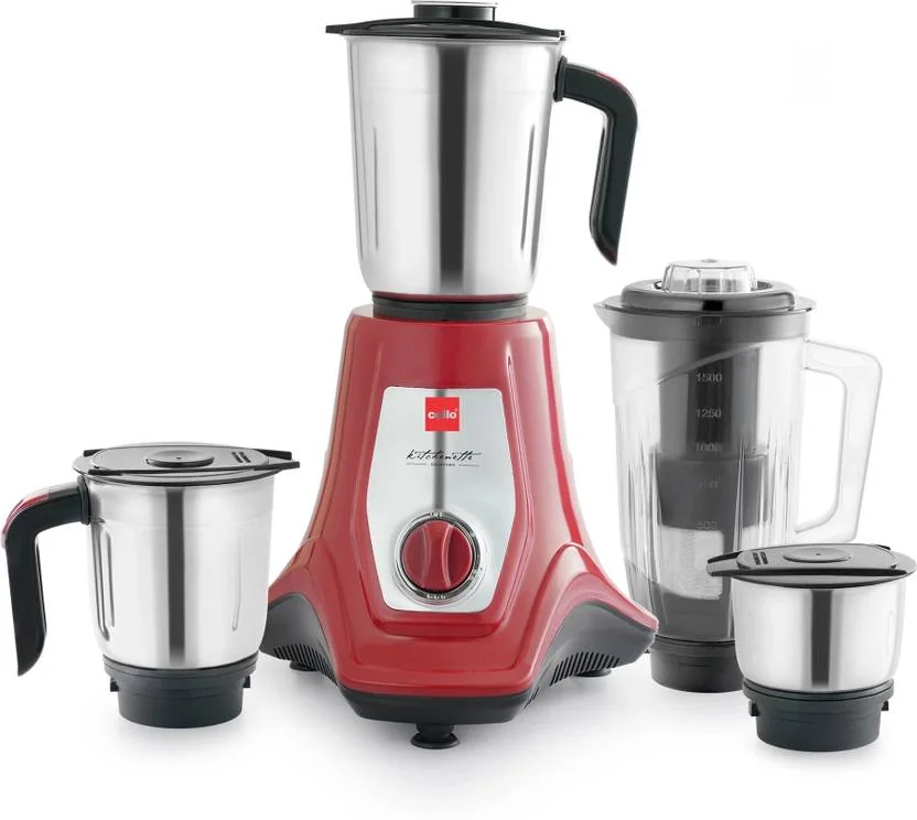 cello Trion 750 W Mixer Grinder  (Trion, Unbreakable Jars, Copper Motor | 4 Jars | Maroon) - Best Price ₹2199 at Flipkart
