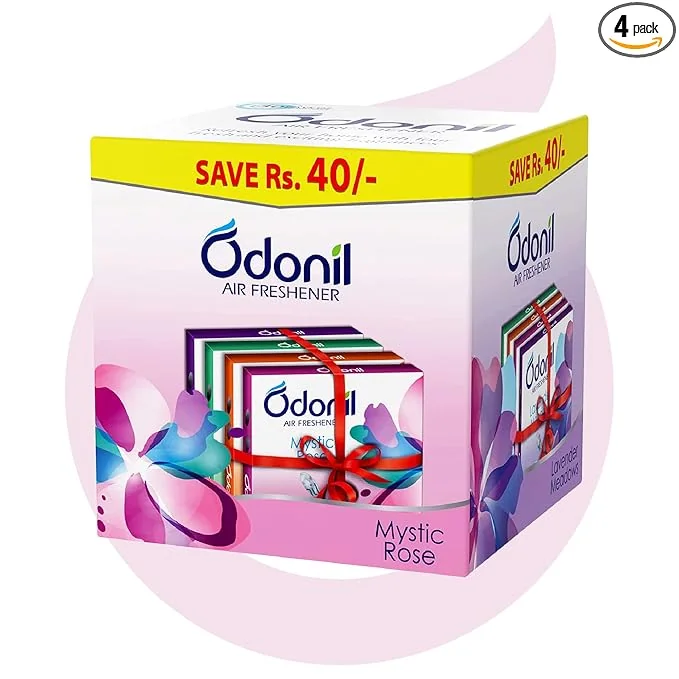 Odonil Bathroom Air Freshener Blocks Mixed Fragrances - 192g (48g*4) | Mixed Fragrances: Jamine, Lavender, Orchid, Rose| Long Lasting Fragrance - Best Price ₹141 at Amazon