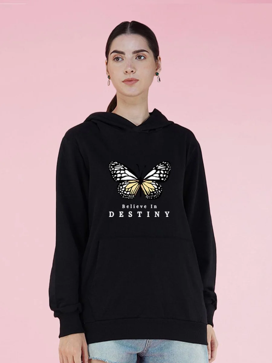 Graphic Printed Hooded Oversized Sweatshirt - Best Price ₹599 at Myntra