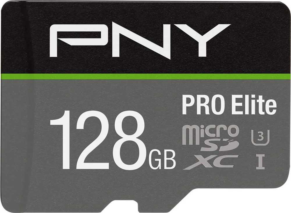 PNY U3 Pro Elite 128GB Microsd Flash Memory Card (P-SDUX128U395PRO-GE)