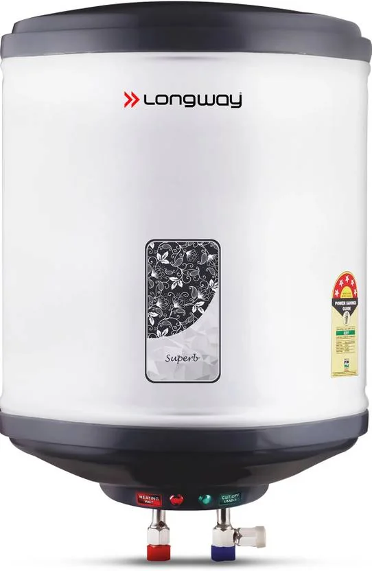 Longway Superb 10 L Storage Water Geyser 5 Star BEE Energy Rating | SS Tank with Anti-Rust Coating | Multi Safety  (Gray)