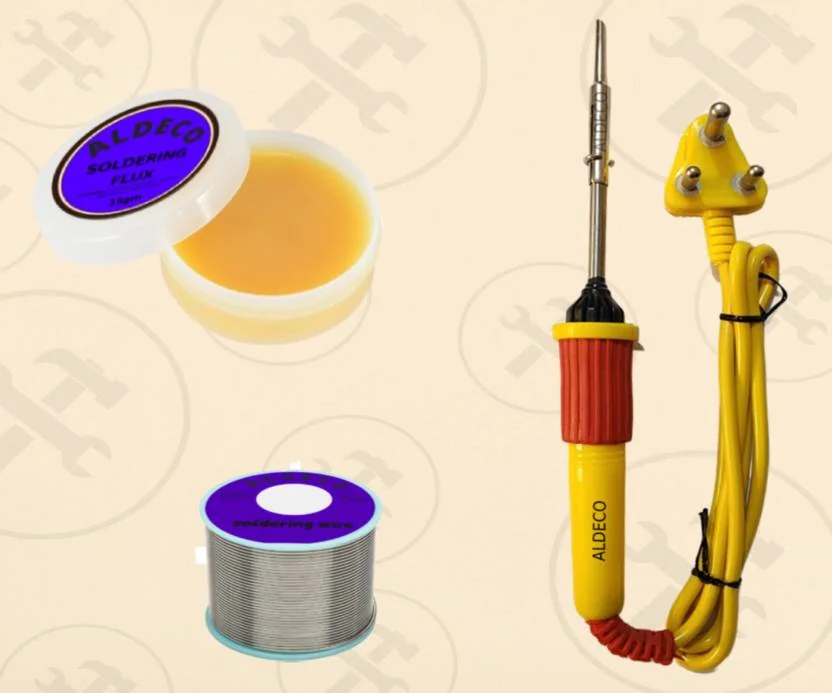 Aldeco Pack of 3 Mobile Repair Soldering Iron Kit with Tools, Wire, and Flux 25 W Simple  (Flat Tip) - Best Price ₹256 at Flipkart