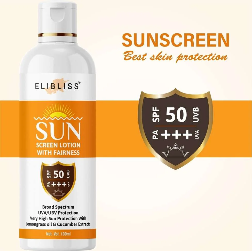 ELIBLISS Sunscreen - SPF 50 PA+++ Light and Non Sticky Sun Expert Ultra Matte Lotion - SPF 50 PA+++