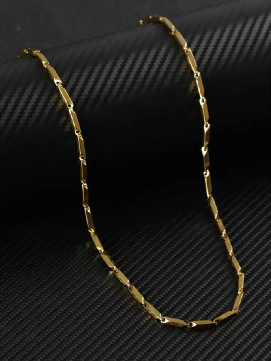The Lifestyle Co. Men Gold-Plated Bar Link Chain - Best Price ₹599 at Myntra